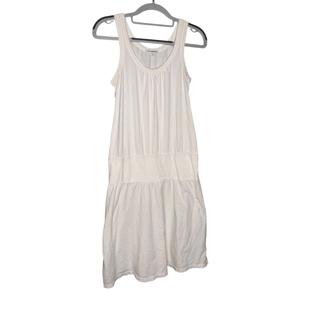 James Perse White Sleeveless Midi Dress